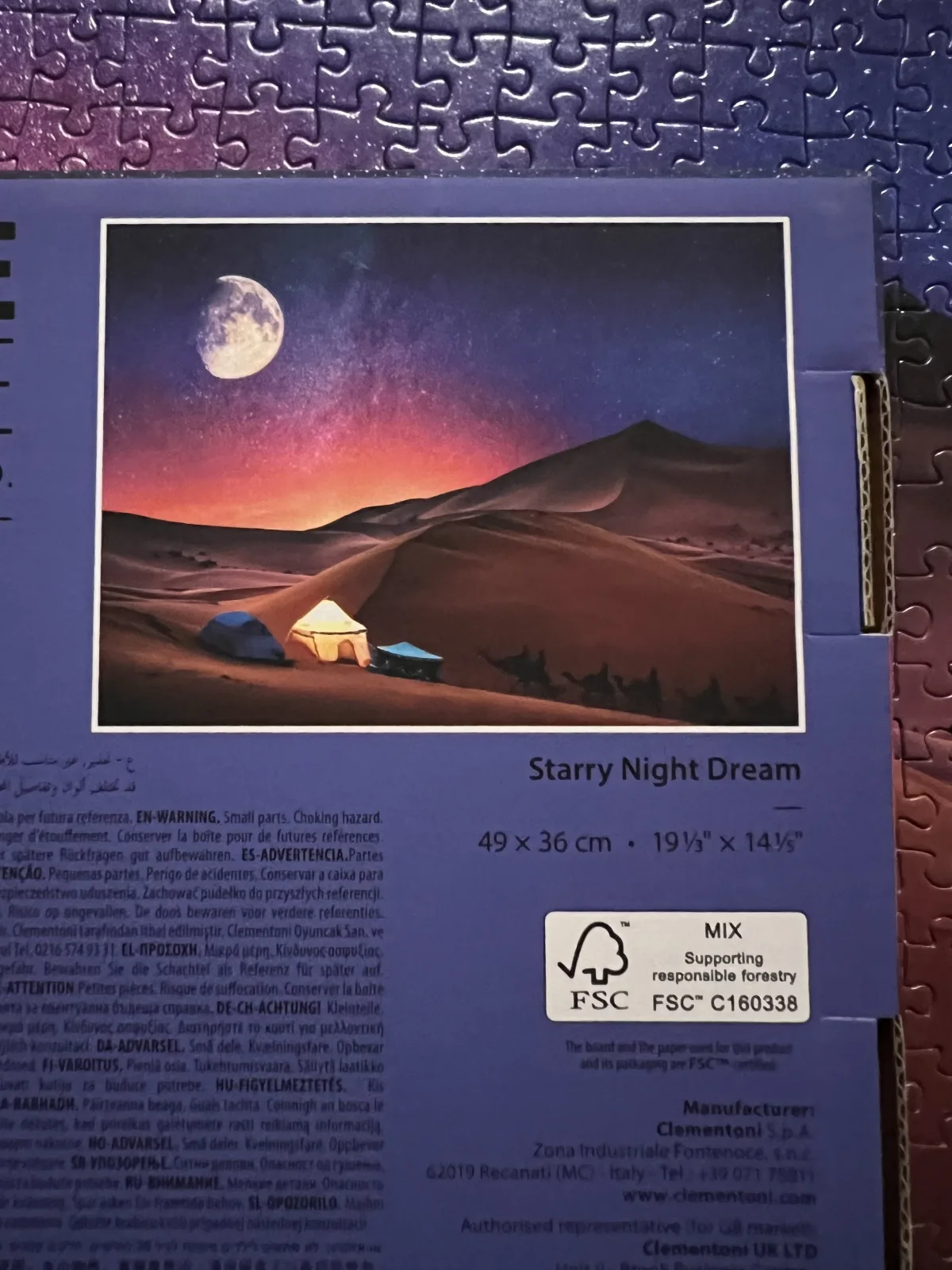 Clementoni 500 “Peace puzzle: Starry Night Dream“ — 3